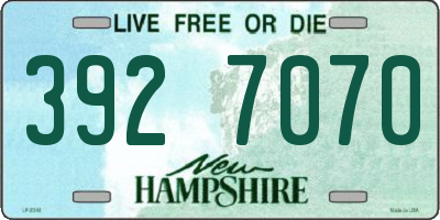 NH license plate 3927070