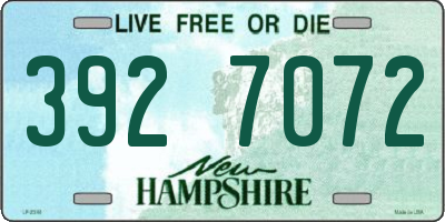 NH license plate 3927072