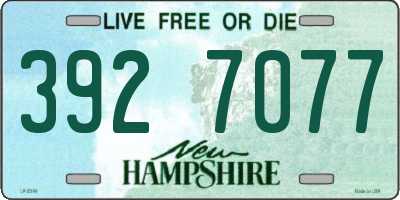 NH license plate 3927077