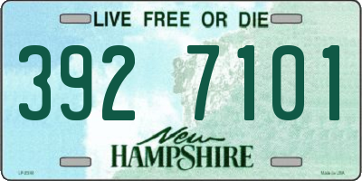 NH license plate 3927101