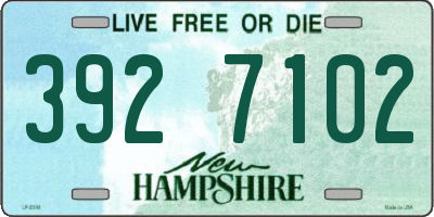 NH license plate 3927102