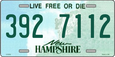 NH license plate 3927112