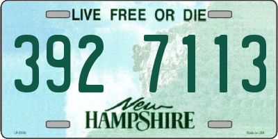 NH license plate 3927113