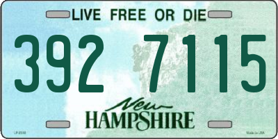 NH license plate 3927115