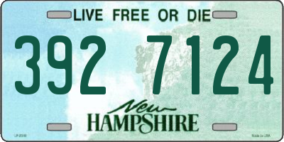 NH license plate 3927124