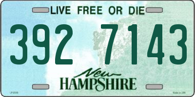 NH license plate 3927143