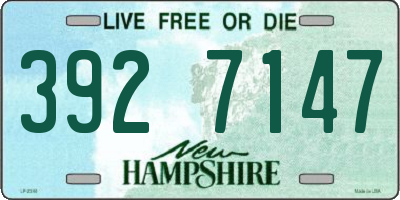 NH license plate 3927147