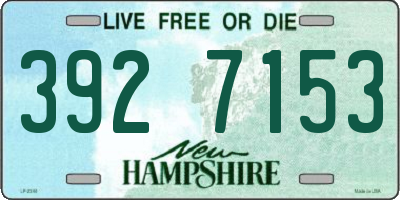 NH license plate 3927153
