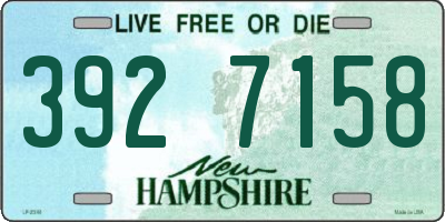 NH license plate 3927158