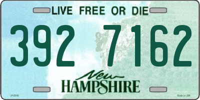 NH license plate 3927162