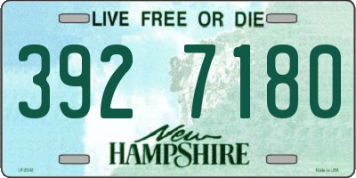 NH license plate 3927180