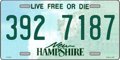 NH license plate 3927187