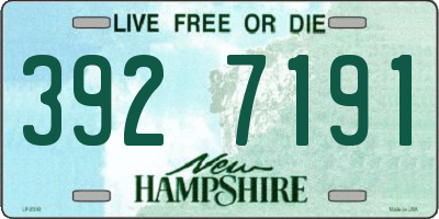 NH license plate 3927191