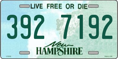 NH license plate 3927192