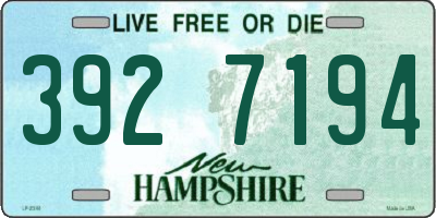 NH license plate 3927194