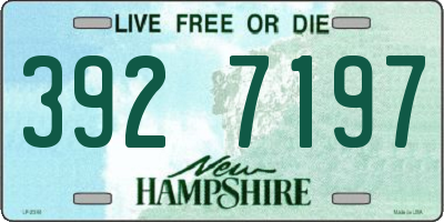 NH license plate 3927197