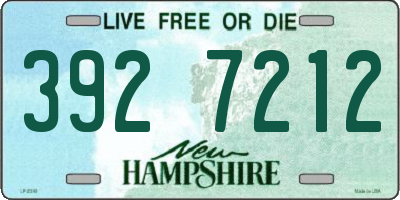 NH license plate 3927212