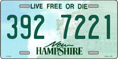 NH license plate 3927221