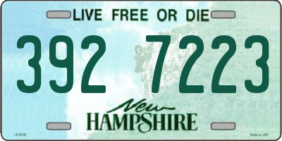 NH license plate 3927223