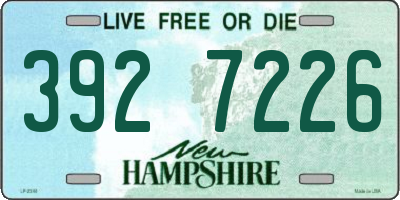 NH license plate 3927226