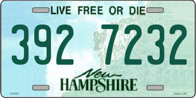 NH license plate 3927232