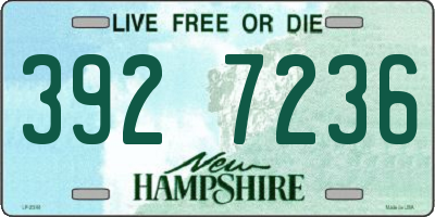 NH license plate 3927236