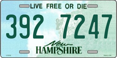 NH license plate 3927247