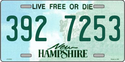 NH license plate 3927253