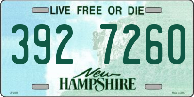 NH license plate 3927260