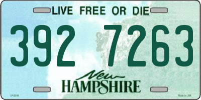 NH license plate 3927263