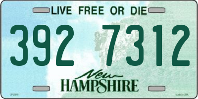 NH license plate 3927312