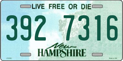 NH license plate 3927316