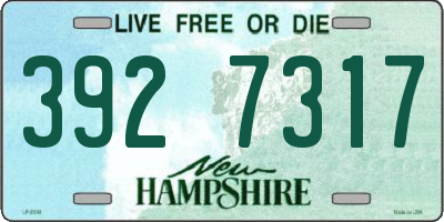 NH license plate 3927317