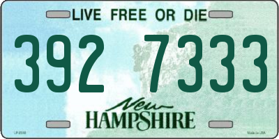 NH license plate 3927333