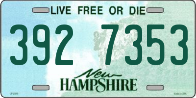 NH license plate 3927353