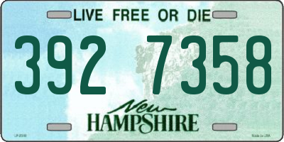 NH license plate 3927358