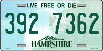 NH license plate 3927362