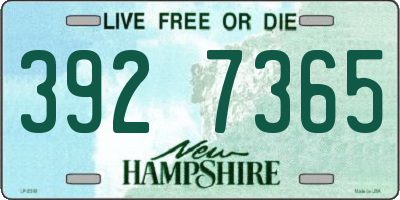 NH license plate 3927365