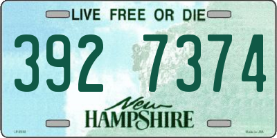 NH license plate 3927374
