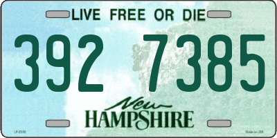 NH license plate 3927385