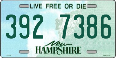 NH license plate 3927386