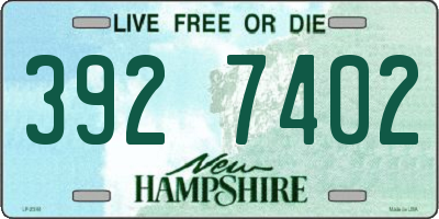 NH license plate 3927402