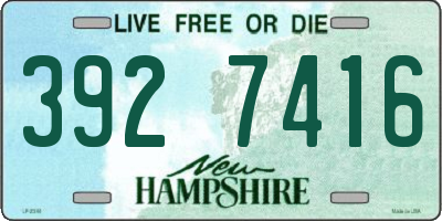 NH license plate 3927416