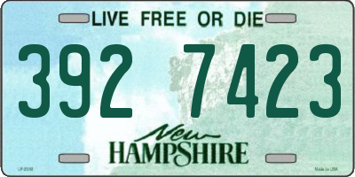 NH license plate 3927423