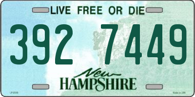 NH license plate 3927449