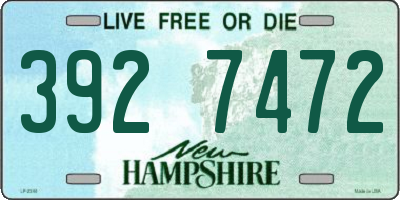 NH license plate 3927472