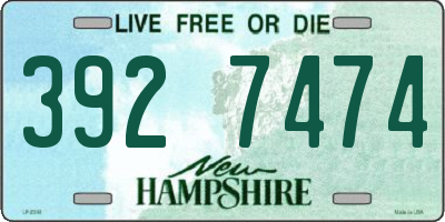 NH license plate 3927474