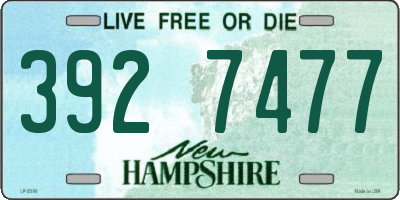 NH license plate 3927477