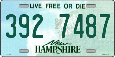 NH license plate 3927487