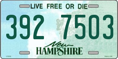 NH license plate 3927503